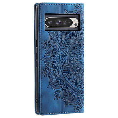 For Google Pixel 10 Pro XL Totem Embossed Magnetic Leather Phone Case(Blue) - Google Cases by buy2fix | Online Shopping UK | buy2fix