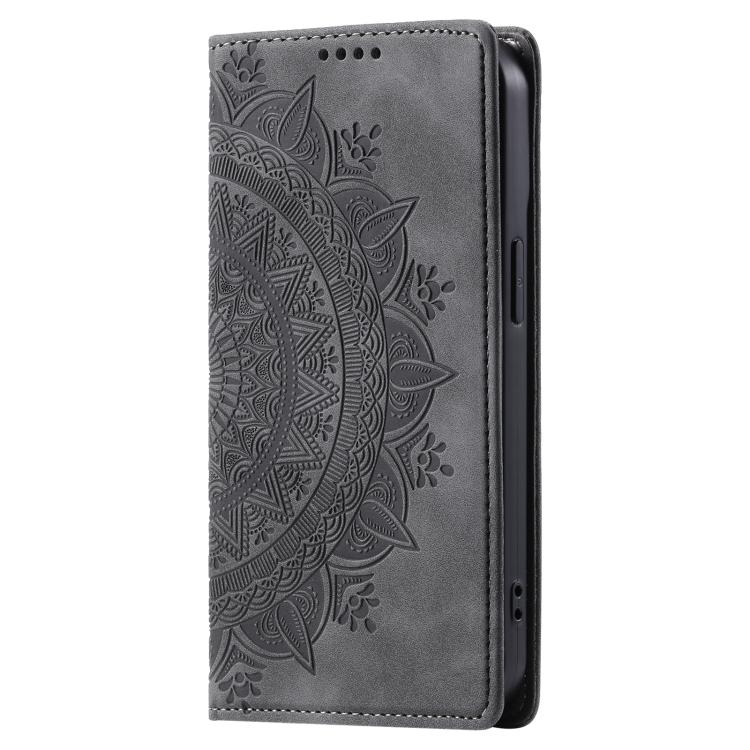 For Google Pixel 10 Pro XL Totem Embossed Magnetic Leather Phone Case(Grey) - Google Cases by buy2fix | Online Shopping UK | buy2fix