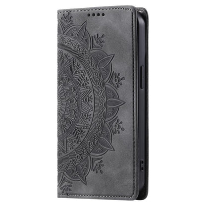 For Google Pixel 10 Pro XL Totem Embossed Magnetic Leather Phone Case(Grey) - Google Cases by buy2fix | Online Shopping UK | buy2fix