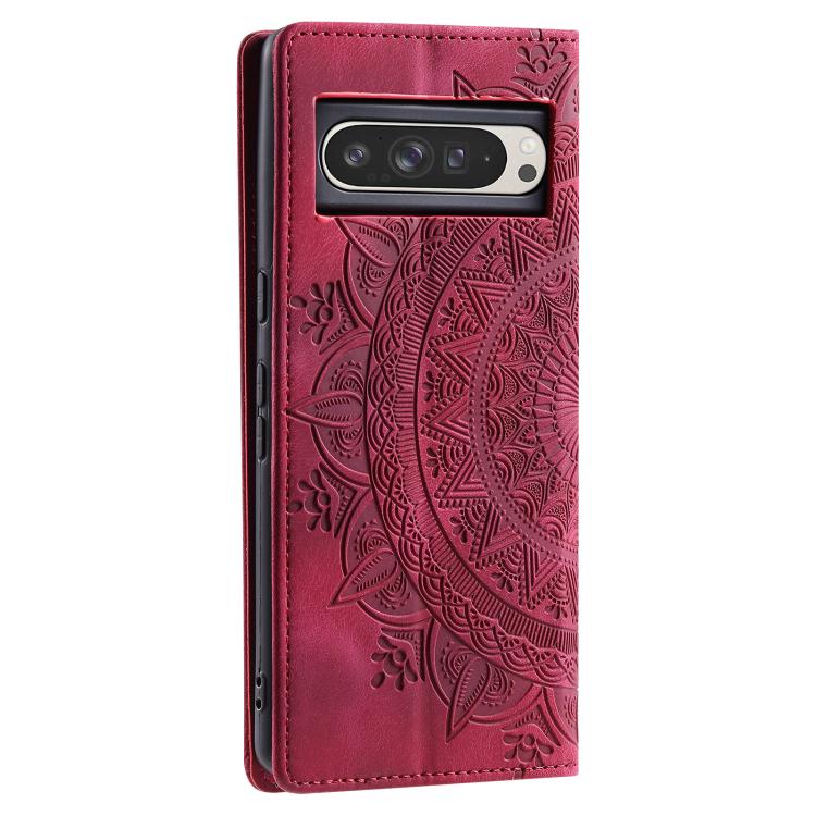 For Google Pixel 10 Pro XL Totem Embossed Magnetic Leather Phone Case(Red) - Google Cases by buy2fix | Online Shopping UK | buy2fix