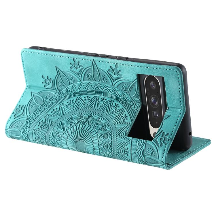For Google Pixel 10 Pro XL Totem Embossed Magnetic Leather Phone Case(Green) - Google Cases by buy2fix | Online Shopping UK | buy2fix
