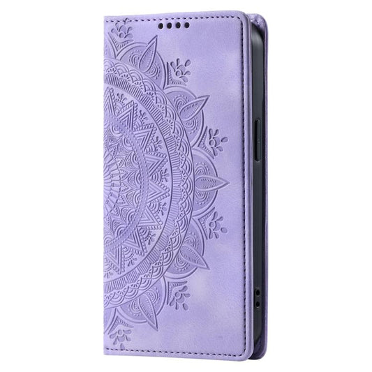 For Google Pixel 10 Pro XL Totem Embossed Magnetic Leather Phone Case(Purple) - Google Cases by buy2fix | Online Shopping UK | buy2fix