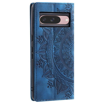 For Google Pixel 10 / 10 Pro Totem Embossed Magnetic Leather Phone Case(Blue) - Google Cases by buy2fix | Online Shopping UK | buy2fix