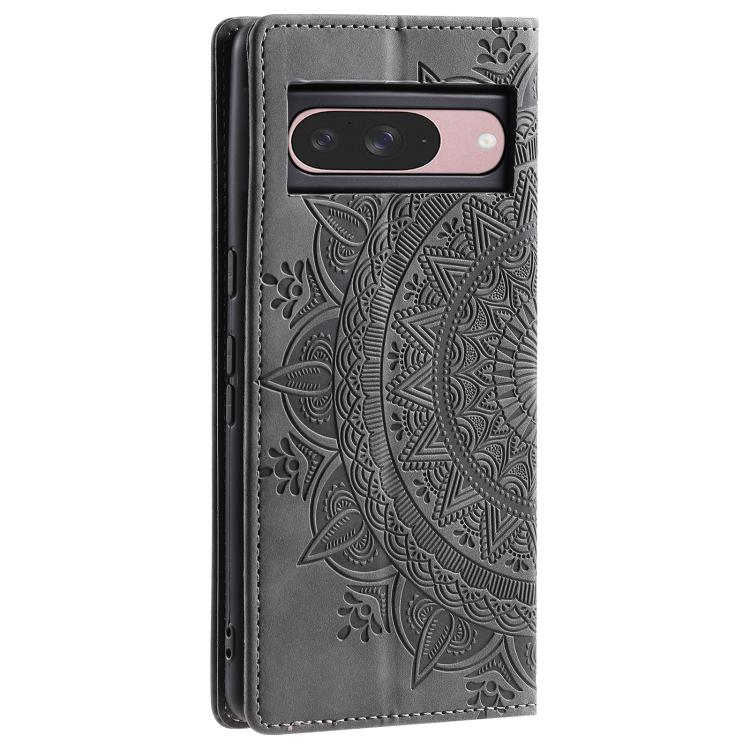 For Google Pixel 10 / 10 Pro Totem Embossed Magnetic Leather Phone Case(Grey) - Google Cases by buy2fix | Online Shopping UK | buy2fix