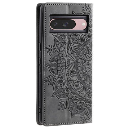 For Google Pixel 10 / 10 Pro Totem Embossed Magnetic Leather Phone Case(Grey) - Google Cases by buy2fix | Online Shopping UK | buy2fix
