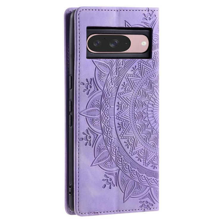 For Google Pixel 10 / 10 Pro Totem Embossed Magnetic Leather Phone Case(Purple) - Google Cases by buy2fix | Online Shopping UK | buy2fix