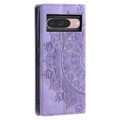 For Google Pixel 10 / 10 Pro Totem Embossed Magnetic Leather Phone Case(Purple) - Google Cases by buy2fix | Online Shopping UK | buy2fix