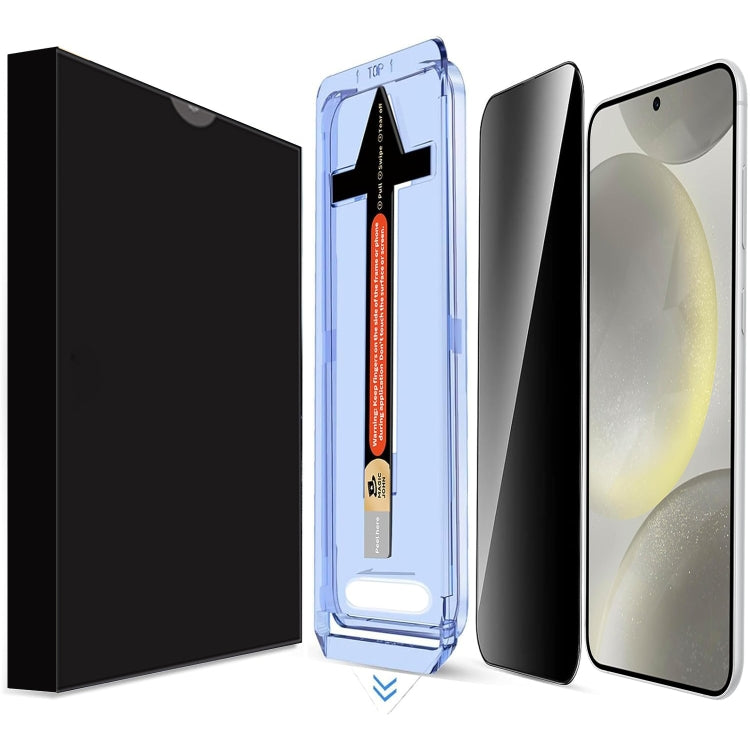 For Samsung Galaxy S24 5G LK Easy Install Privacy Tempered Glass Film(Black) - Galaxy S24 5G Tempered Glass by buy2fix | Online Shopping UK | buy2fix