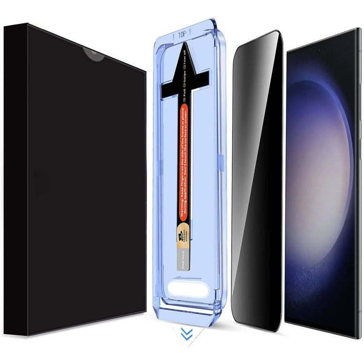 For Samsung Galaxy S23 Ultra 5G LK Easy Install Privacy Tempered Glass Film(Black) - Galaxy S23 Ultra 5G Tempered Glass by buy2fix | Online Shopping UK | buy2fix