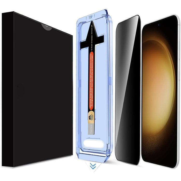 For Samsung Galaxy S23+ 5G LK Easy Install Privacy Tempered Glass Film(Black) - Galaxy S23+ 5G Tempered Glass by buy2fix | Online Shopping UK | buy2fix