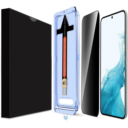 For Samsung Galaxy S22+ 5G LK Easy Install Privacy Tempered Glass Film(Black) - Galaxy Tempered Glass by buy2fix | Online Shopping UK | buy2fix