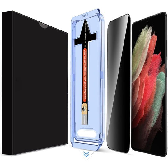 For Samsung Galaxy S21 Ultra 5G LK Easy Install Privacy Tempered Glass Film(Black)