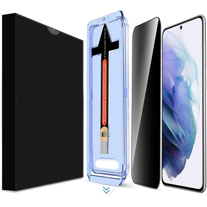 For Samsung Galaxy S21+ 5G LK Easy Install Privacy Tempered Glass Film(Black) - Galaxy Tempered Glass by buy2fix | Online Shopping UK | buy2fix