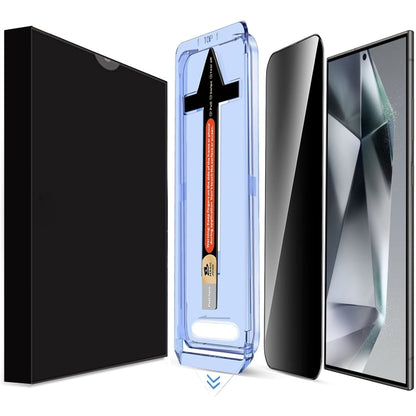 For Samsung Galaxy S25 Ultra 5G LK Easy Install Privacy Tempered Glass Film(Black) by buy2fix