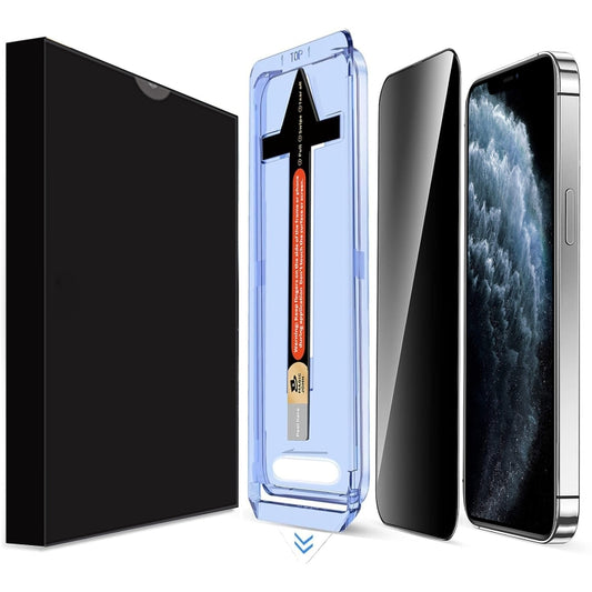 For iPhone 11 Pro LK Easy Install Privacy Tempered Glass Film(Black) - iPhone 11 Pro Tempered Glass by buy2fix | Online Shopping UK | buy2fix