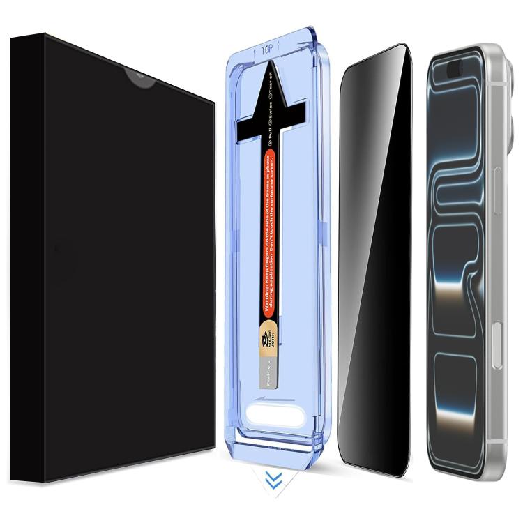 For iPhone 17 Pro Max LK Easy Install Privacy Tempered Glass Film(Black) - iPhone 17 Pro Max Tempered Glass by buy2fix | Online Shopping UK | buy2fix