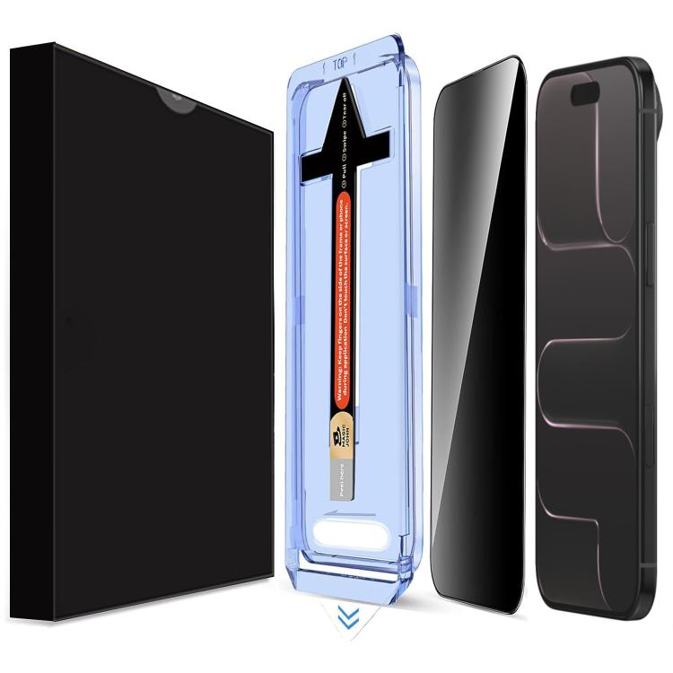 For iPhone Air LK Easy Install Privacy Tempered Glass Film(Black) - iPhone Air Tempered Glass by buy2fix | Online Shopping UK | buy2fix