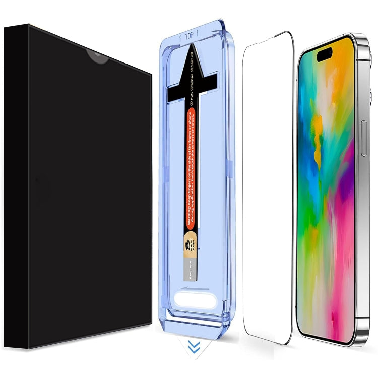 For iPhone 16 Pro Max LK Easy Install HD Tempered Glass Film(Black) by buy2fix