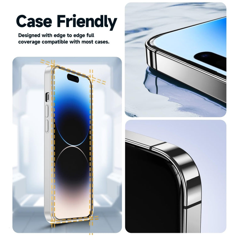 For iPhone 16 Pro LK Easy Install HD Tempered Glass Film(Black) by buy2fix