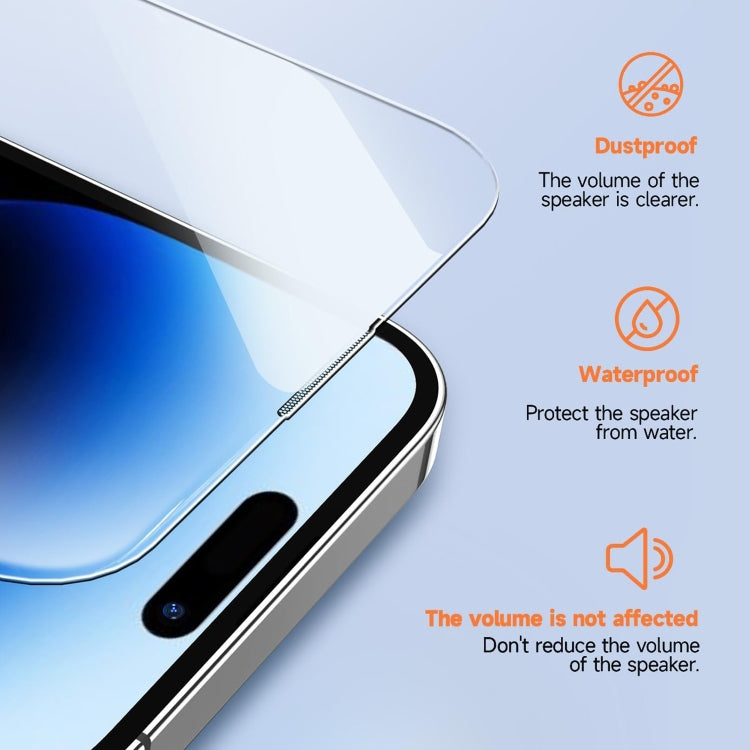 For iPhone 16 Pro LK Easy Install HD Tempered Glass Film(Black) by buy2fix