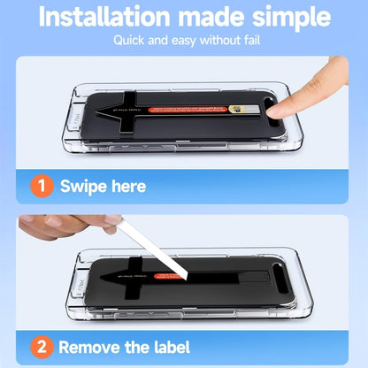 For iPhone 16 Pro Max LK Easy Install HD Tempered Glass Film(Black) by buy2fix