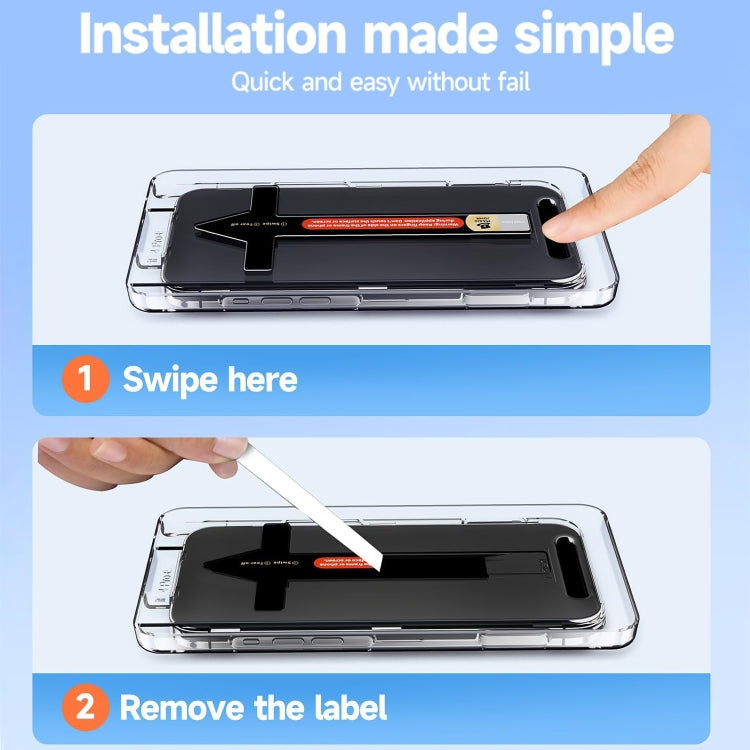 For iPhone 16 Pro LK Easy Install HD Tempered Glass Film(Black) by buy2fix