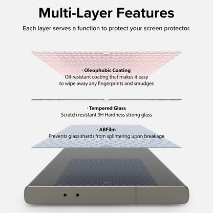 For Samsung Galaxy S25 5G LK Easy Install HD Tempered Glass Film(Black) by buy2fix