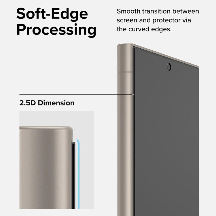 For Samsung Galaxy S25+ 5G LK Easy Install HD Tempered Glass Film(Black) by buy2fix