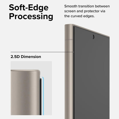 For Samsung Galaxy S25+ 5G LK Easy Install HD Tempered Glass Film(Black) by buy2fix