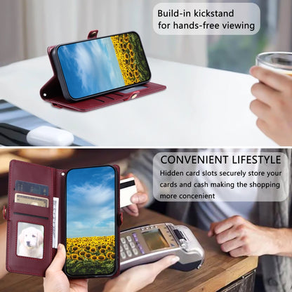For Google Pixel 9 / 9 Pro Wallet Multi-card Slot Leather Phone Case with Lanyard(Wine Red) by buy2fix