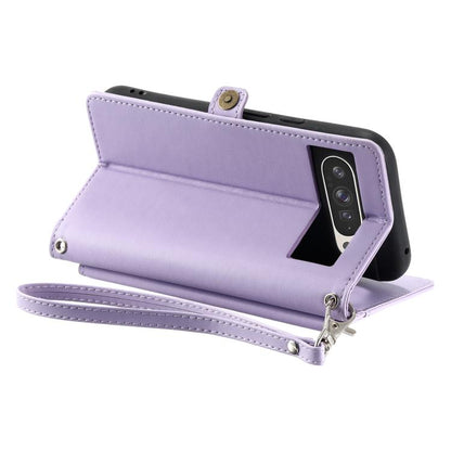 For Google Pixel 10 Pro XL Wallet Multi-card Slot Leather Phone Case with Lanyard(Purple) - Google Cases by buy2fix | Online Shopping UK | buy2fix