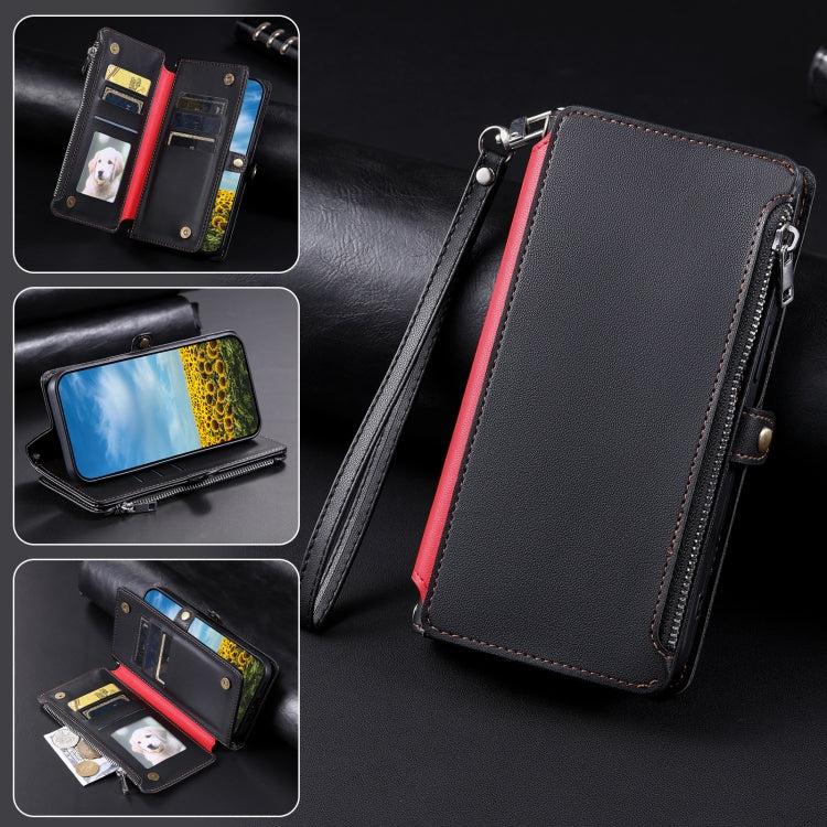 For Google Pixel 9 / 9 Pro Leather Stitching Multi-card Slot Zipper Phone Case(Black) by buy2fix