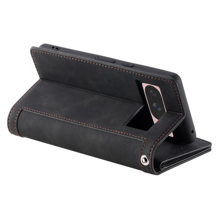 For Google Pixel 10 / 10 Pro Nine Card Zipper Bag Leather Phone Case with Lanyard(Black) - Google Cases by buy2fix | Online Shopping UK | buy2fix