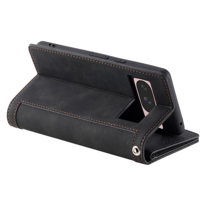 For Google Pixel 10 / 10 Pro Nine Card Zipper Bag Leather Phone Case with Lanyard(Black) - Google Cases by buy2fix | Online Shopping UK | buy2fix