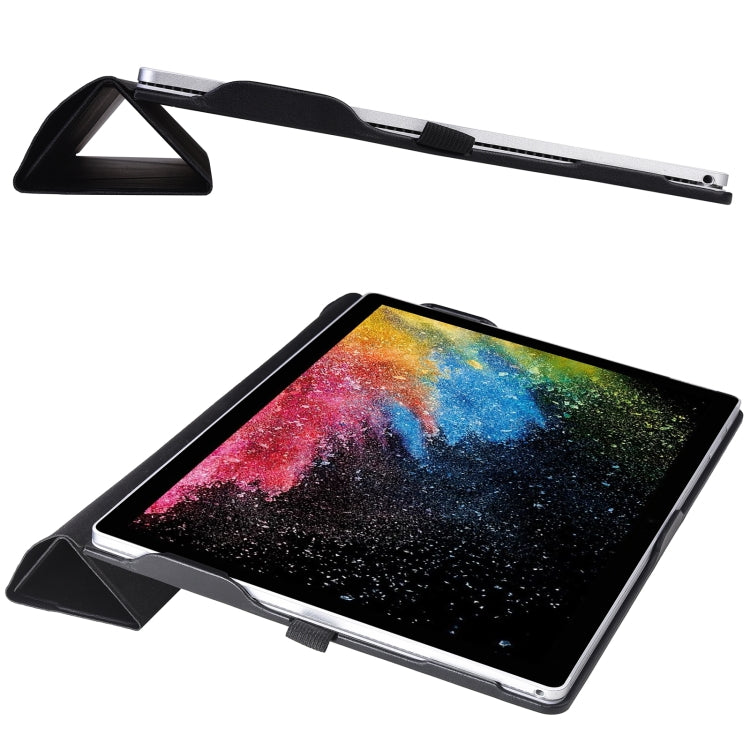 For Microsoft Surface Book 3 / 2 / 1 13.5 inch Deformation Single Screen Leather Laptop Case(Black) by buy2fix