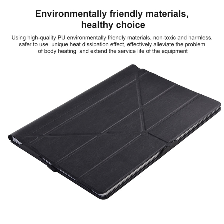 For Microsoft Surface Book 3 / 2 / 1 13.5 inch Deformation Single Screen Leather Laptop Case(Black) by buy2fix