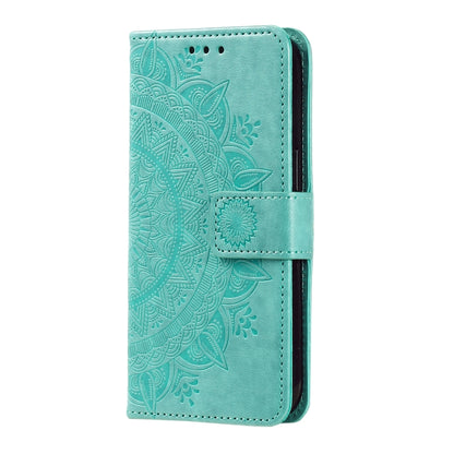 For Google Pixel 9 Pro XL Totem Flower Embossed Leather Phone Case with Lanyard(Green) by buy2fix