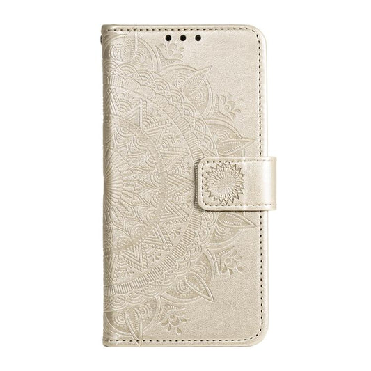 For Google Pixel 10 Pro XL Totem Flower Embossed Leather Phone Case with Lanyard(Gold) - Google Cases by buy2fix | Online Shopping UK | buy2fix