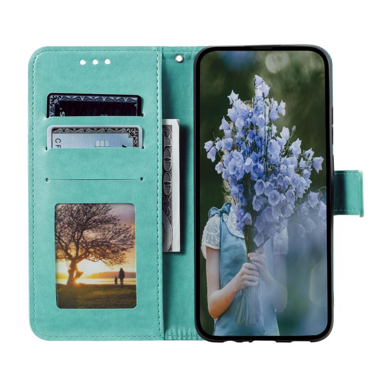 For Google Pixel 10 / 10 Pro Totem Flower Embossed Leather Phone Case with Lanyard(Green) - Google Cases by buy2fix | Online Shopping UK | buy2fix