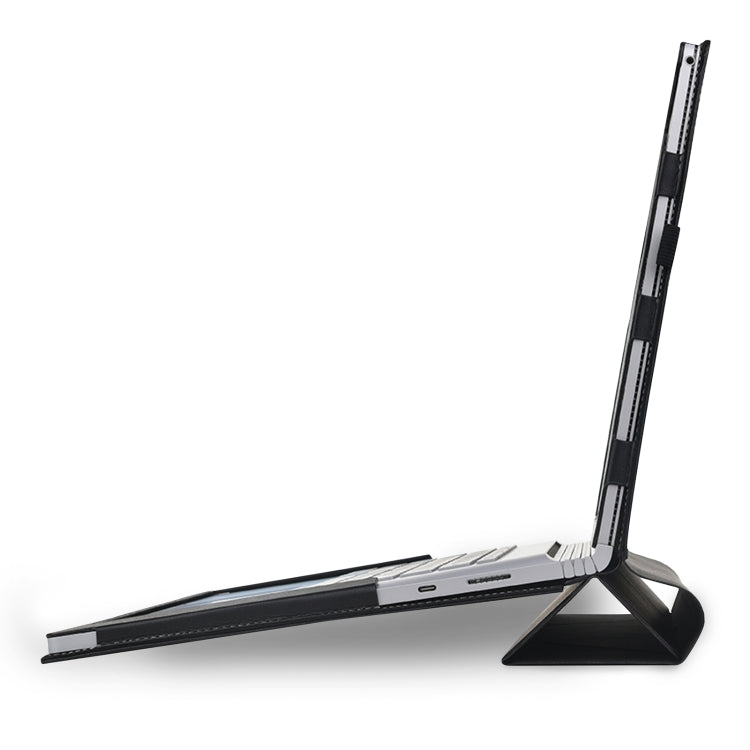 For Microsoft Surface Book 3 / 2 / 1 15 inch Deformation All-inclusive Leather Laptop Case(Black) by buy2fix