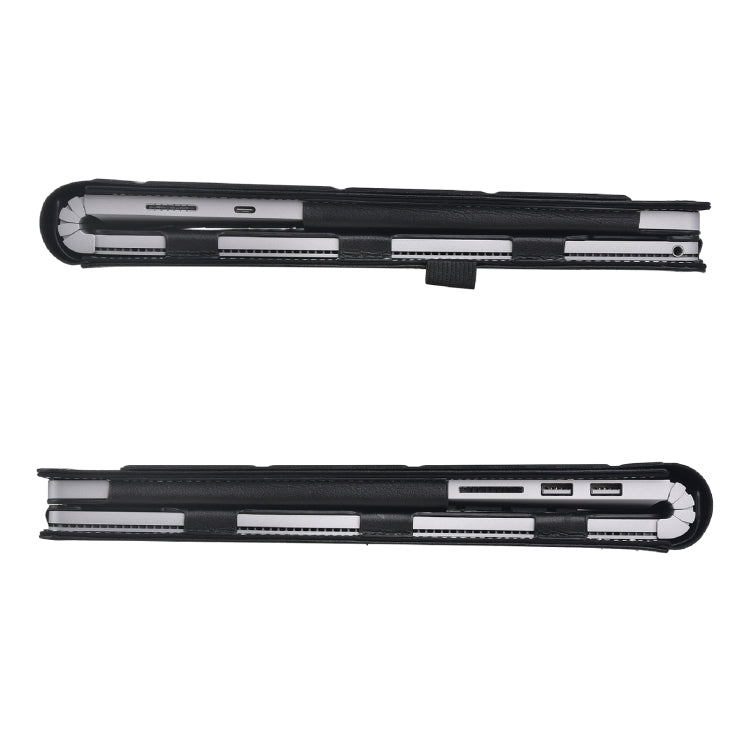 For Microsoft Surface Book 3 / 2 / 1 15 inch Deformation All-inclusive Leather Laptop Case(Black) by buy2fix