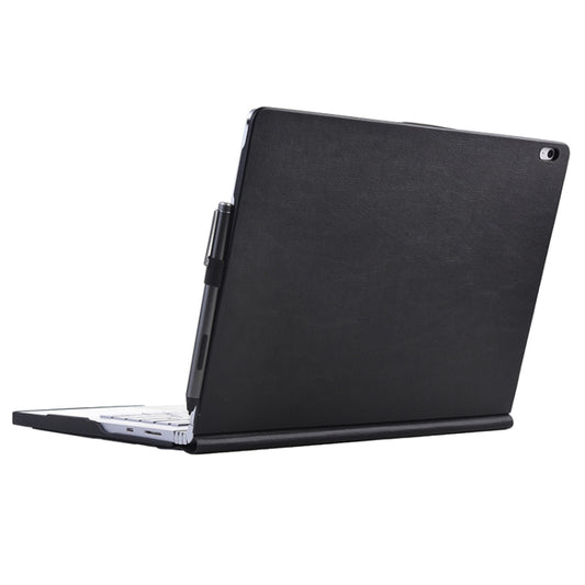 For Microsoft Surface Book 13.5 inch i5 Deformation All-inclusive Leather Laptop Case(Black) by buy2fix