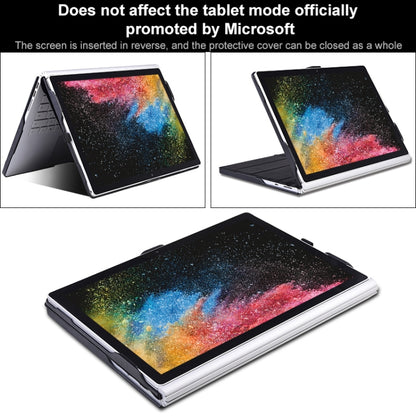 For Microsoft Surface Book 13.5 inch i5 Deformation All-inclusive Leather Laptop Case(Black) by buy2fix