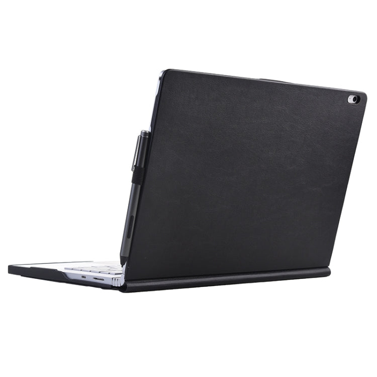 For Microsoft Surface Book 13.5 inch i7 Deformation All-inclusive Leather Laptop Case(Black) by buy2fix