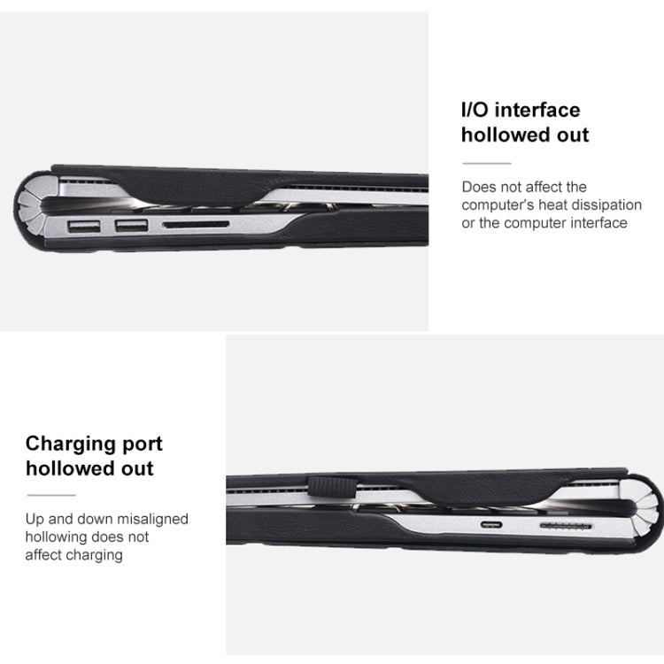 For Microsoft Surface Book 13.5 inch i7 Deformation All-inclusive Leather Laptop Case(Black) by buy2fix