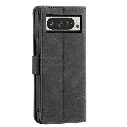 For Google Pixel 9 Pro XL Nail Skin Feel Stitching Calf Texture Leather Phone Case(Black) by buy2fix
