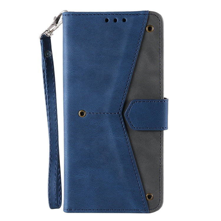 For Google Pixel 9 Pro XL Nail Skin Feel Stitching Calf Texture Leather Phone Case(Blue) by buy2fix
