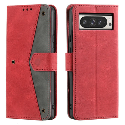 For Google Pixel 9 Pro XL Nail Skin Feel Stitching Calf Texture Leather Phone Case(Red) by buy2fix