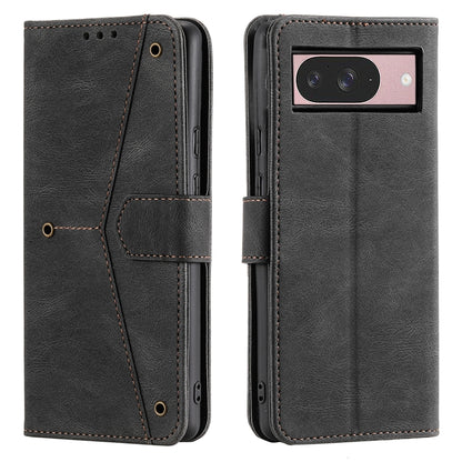 For Google Pixel 9 / 9 Pro Nail Skin Feel Stitching Calf Texture Leather Phone Case(Black) by buy2fix