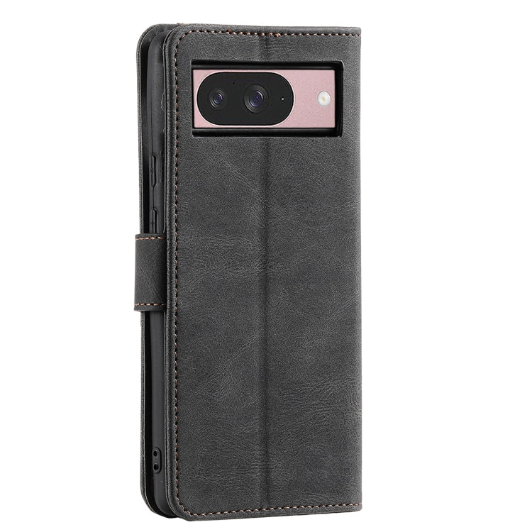 For Google Pixel 9 / 9 Pro Nail Skin Feel Stitching Calf Texture Leather Phone Case(Black) by buy2fix